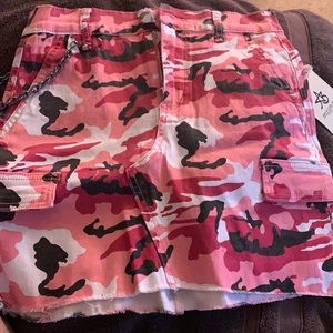 Pink camo skirt